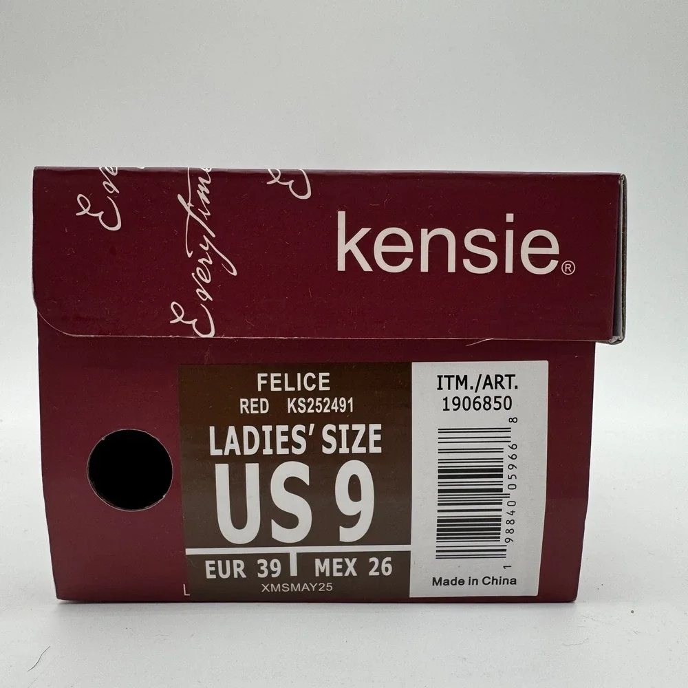 Kensie Women's Size 9 Red Felice Slingback Flats Patent Shoes